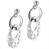 Sterling Silver Circle With Holes Earrings