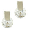 Sterling Silver Bracket Cz Stud Earrings
