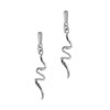 Sterling Silver Wavy Ribbon Earrings
