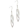 Sterling  Silver  Dangle Eye Shaped Earrings