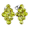 Diamond Shape With  August  Birthstone Earrings