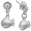 Sterling Silver Fish Stud Earrings