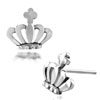  Crown  Studded Sterling  Silver  Earrings