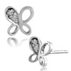 Simple Sterling Silver Butterfly Stud Earrings