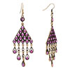 Earrings - Triangle And Drop Shape With October Birthstone Dangle Earrings