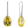 November Yellow Teardrop Crystal Earrings