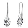 April White Clear Drop Crystal Earrings