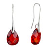 July Red Drop Crystal Earrings