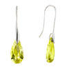 November Yellow Leaf Elegant Crystal Earrings