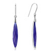 February Purple Lathy Leaf Elegant Crystal Earrings