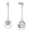 April Birthstone Clear Crystal And Ring Dangle Earrings