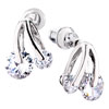 April Birthstone Clear Crystal Cherry Stud Earrings