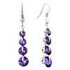 Purple Feburary Birthstone Crystal Dangle Earrings