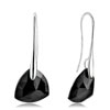 Black Triangular Crystal Dangle Earrings