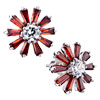 Light Siam July Birthstone Crystal Daisy Stud Earrings