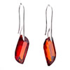 Light Siam July Birthstone Crystal S Cut Shape Dangle Earrings