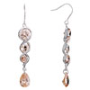 Swirl With November Birthstone Topaz Crystal Dangle Topaz Drop Dangle Earrings