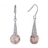 Tower Dangle Topaz November Birthstone Crystal Dangle Earrings