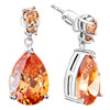November Birthstone Topaz Crystal Round And Drop Dangle Earrings EA_XM98_X11