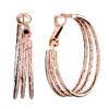 Pugster Triple Rose Golden Strands Hoop Earrings