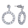 Pugster April Birthstone Clear Swarovski Crystal Hoop Dangle
