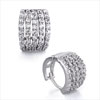 Set Multi Half Stand With April Birthstone Clear Crystal Hoop Earrings
