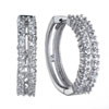 Pugster April Birthstone Set Half Clear Swarovski Crystal Hoop