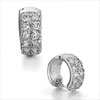 White April Birthstone Swarovski Crystal Hoop Earrings