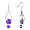 Pugster Fine Febraury Birthstone Amethyst Swarovski Crystal Angel Drop