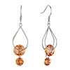 Pugster Fine November Birthstone Teardrop Frame Dangle Topaz Swarovski Crystal
