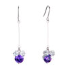 Pugster Fine February Birthstone Amethyst Swarovski Crystal Angel Drop