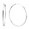 Laser Edge Pattern Sterling Silver Hoop Earrings