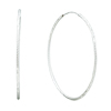 Gyrosigma Pattern Sterling Silver Hoop Earrings