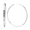 Double Sided Embroidery Sterling Silver Hoop Earrings
