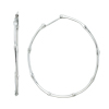Classic Bamboo Sterling Silver Hoop Earrings
