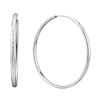 Classic Double Smooth Sterling Silver Hoop Earrings