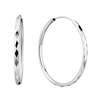 925 Sterling Silver Laser Embroidery Double Hoop Earrings