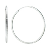 Embroidery R Word Sterling Silver Hoop Earrings