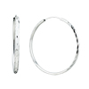 Embroidery M Word Knife Sterling Silver Hoop Earrings
