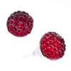 Pugster Red Round Stone