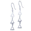 Three Linked Triangle Earrings