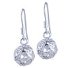 Heart Hollow Carved Ball Earrings
