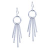 Silver Hoop And Stick Earrings