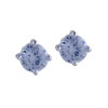 Baby Blue Round Cut Crystal Stud Earrings