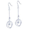 Dangling Hoop And  Ball   Earrings 