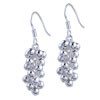 Silver Ball Cluster Earrings