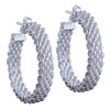Silver Chain Hoop Earrings