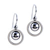 Dangle Circle And Ball Earrings