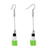 Pale Green Square Resin Earrings