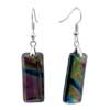 Earrings - Rectangle Shape Murano Glass Dangle Earrings